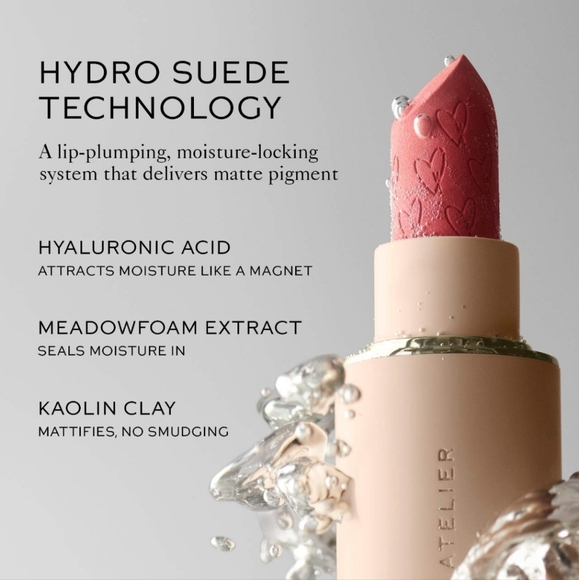 Westman Atelier Lip Suede Hydrating Matte Lipstick with Hyaluronic Acid PETAL. - Picture 3 of 9